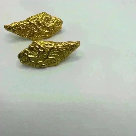 Women’s gold statement earrings stainless  steel - Picture 6 of 6